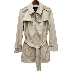 Talbots Women's Front Tie Long-Sleeves Center Vent Trench Coat Jacket Size 12